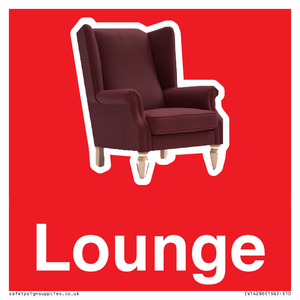 Lounge Dementia Friendly Sign Red
